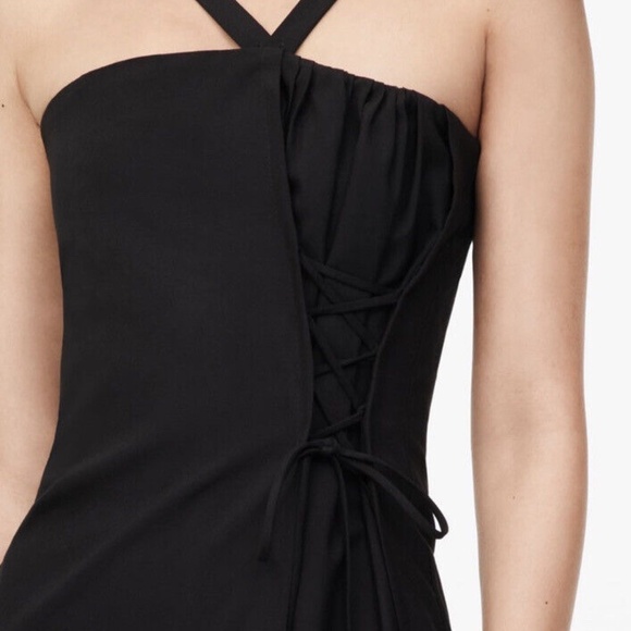 NWT - ZARA LIMITED EDITION DRESS WITH LACE-UP DETAIL - BLACK - L - Picture 7 of 7